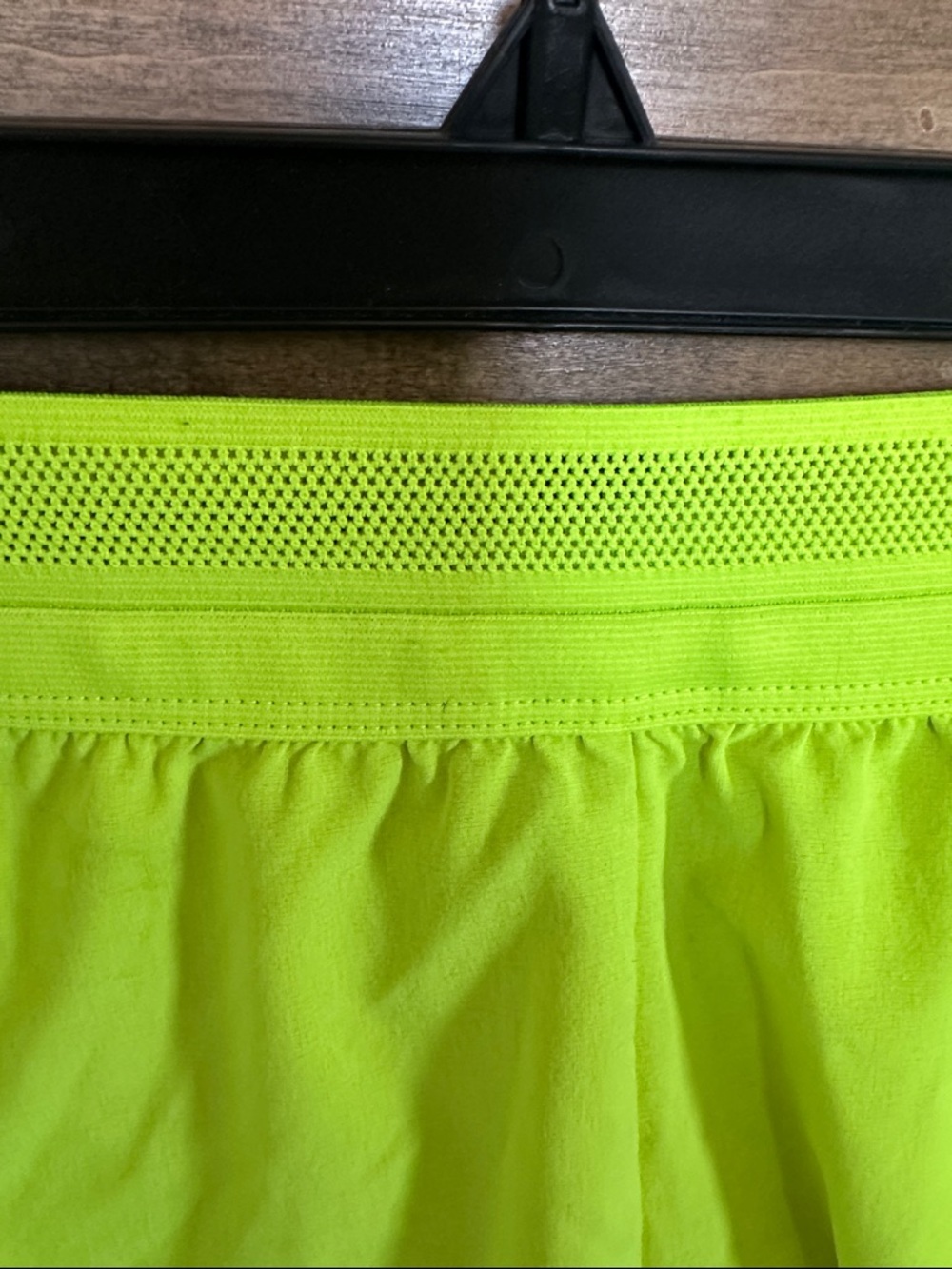 Nike Aeroswift Women's Neon Yellow Athletic Short with double nike Swoosh - Picture 8 of 16